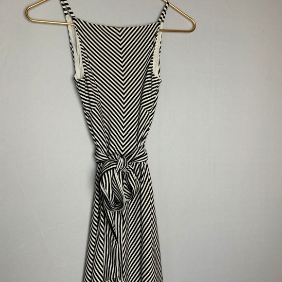 striped dress with belt